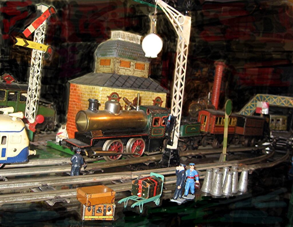 Locomotive à vapeur vive Bing de 1910 Locomotive à vapeur vive Bing de 1910