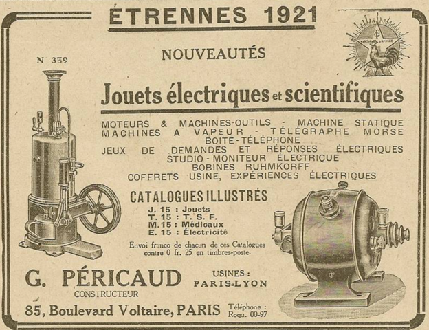 pub-pericaud Publicité pour les nouveautés G. Péricaud en 1921